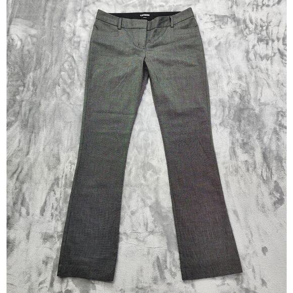 Express Pants Womens 6R Black White Combo Gray Columnist Low Rise Barely Bootcut - Picture 1 of 12